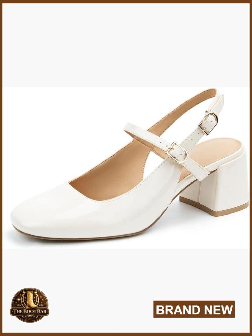 Mary Jane Chunky Low Heel Pumps Square Toe Buckle Strap Dress Shoes